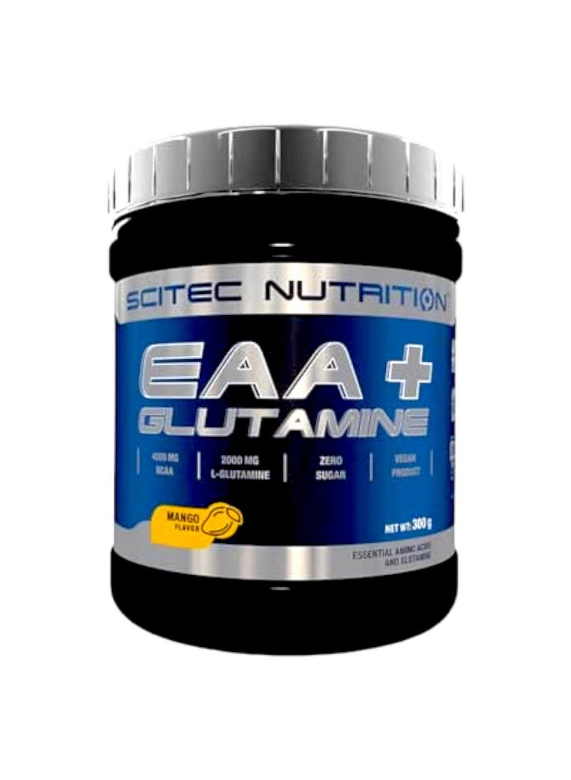 SCITEC NUTRITION EAA + Glutamine بنكهة المانجو 300 جرام - Image 1