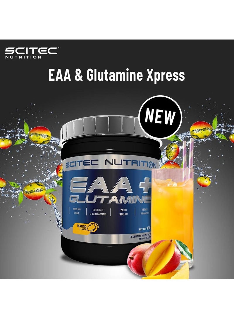 SCITEC NUTRITION EAA + Glutamine بنكهة المانجو 300 جرام - Image 2