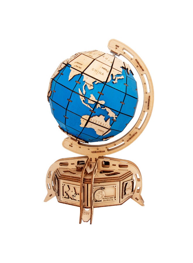 الآلات الخشبية ثلاثية الأبعاد صندوق المجوهرات العتيقة للأطفال التعليمية تجميعها كلمة المرور لتقوم بها بنفسك هدية لعبة خشبية بالجملة-اللون: النمط الأزرق - Image 1