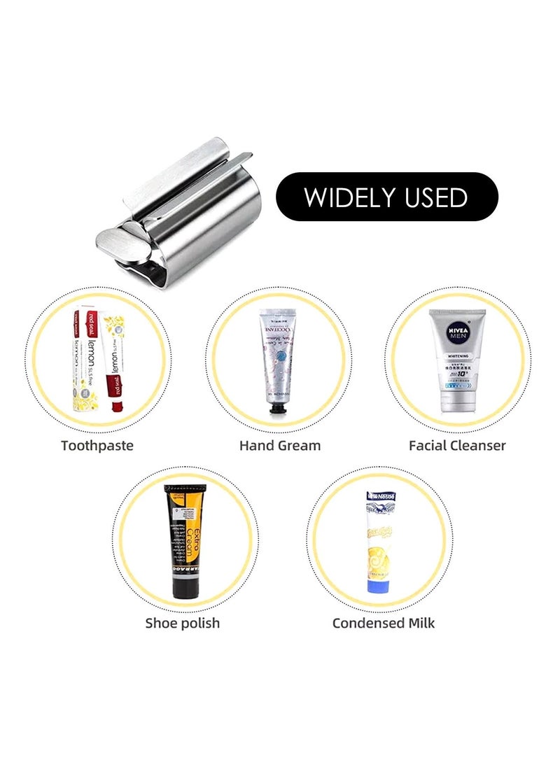 AIWANTO 2-Pack Metal Toothpaste Squeezer – Premium Tube Roller Dispenser for Bathroom | No Waste, Easy Twist, Fits All Tubes | Durable Stand for Toothpaste, Creams & More  - Image 3