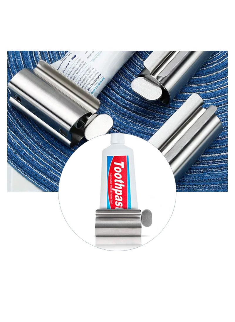 AIWANTO 2-Pack Metal Toothpaste Squeezer – Premium Tube Roller Dispenser for Bathroom | No Waste, Easy Twist, Fits All Tubes | Durable Stand for Toothpaste, Creams & More  - Image 4