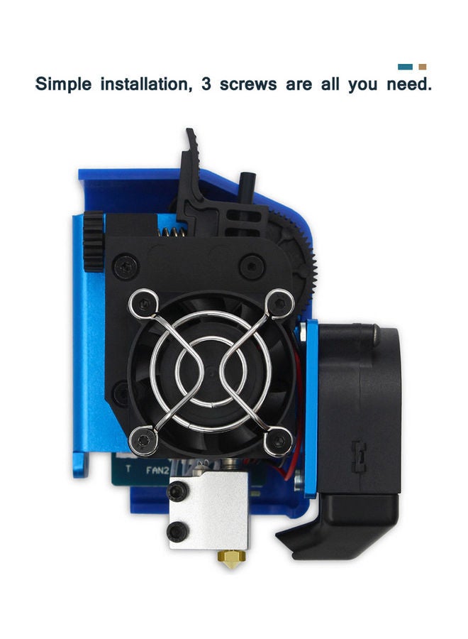 NIBEMINENT Nozzle Extruder For 3D Printer Black/Blue  - Image 2