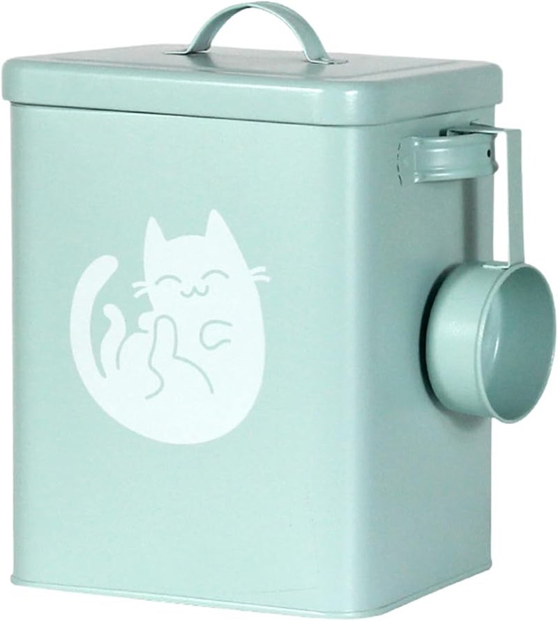 6 لتر حاوية تخزين طعام الحيوانات الأليفة محكمة الإغلاق مع ملعقة قياس مانعة للرطوبة - Image 2