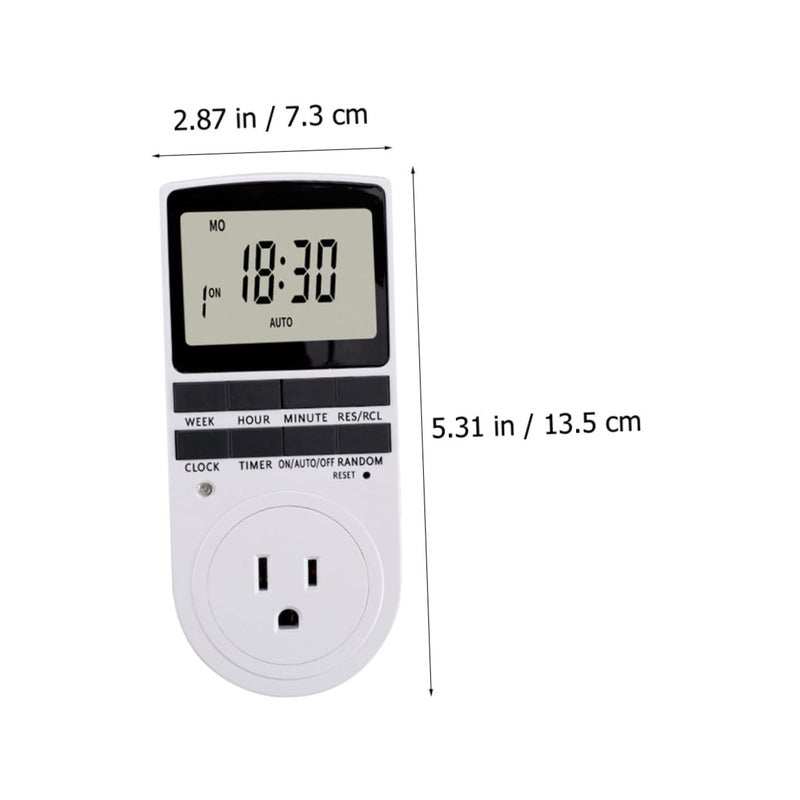 Programmable Digital Timer Outlet with Large LCD Screen Energy Saving Cycle Timer Switch - Image 3