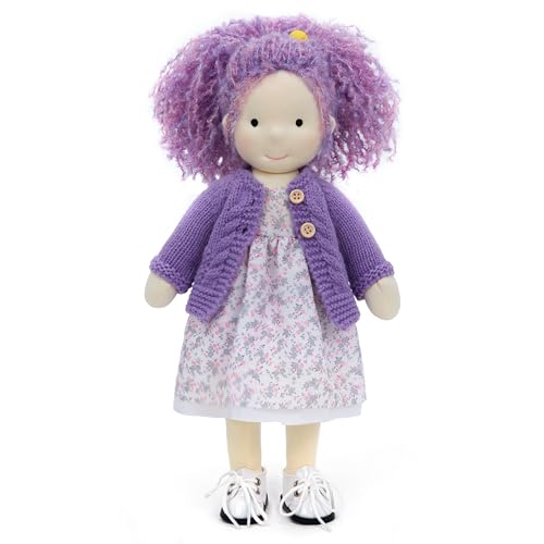 BlissfulPixie Handmade Waldorf Doll Fruzie 12 Soft Girl Rag with Cute Stuffed Plush Ideal First for Babies Toddlers - Image 1