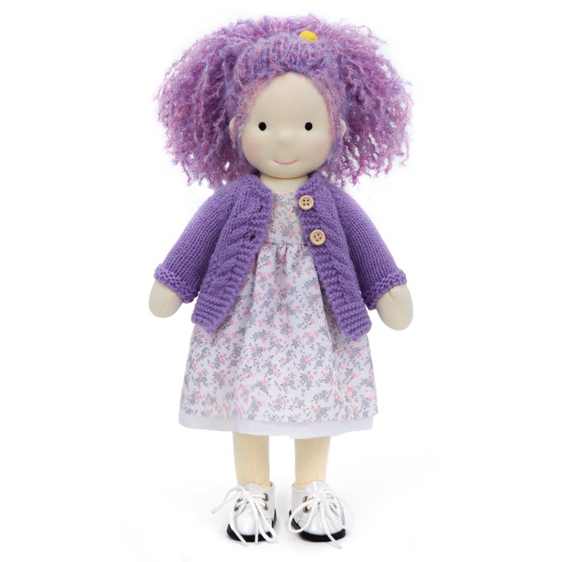 BlissfulPixie Handmade Waldorf Doll Fruzie 12 Soft Girl Rag with Cute Stuffed Plush Ideal First for Babies Toddlers - Image 3