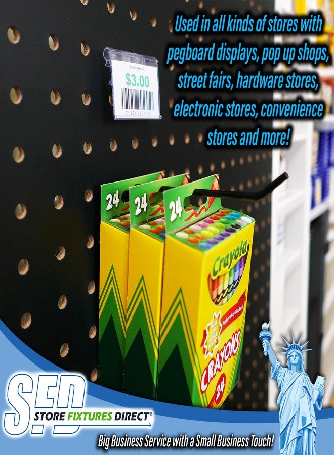 STORE FIXTURES DIRECT Pegboard Label Holder, Scannable UPC Ticket Display with Slot for Peg Wall, 2" L x 1.25" H, 20 Pack - Image 4