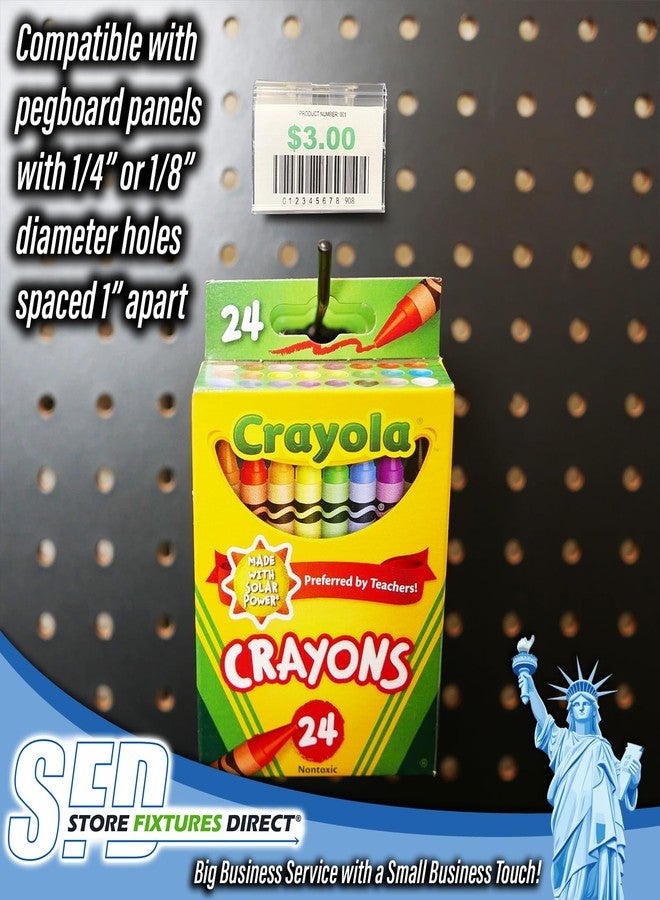 STORE FIXTURES DIRECT Pegboard Label Holder, Scannable UPC Ticket Display with Slot for Peg Wall, 2" L x 1.25" H, 20 Pack - Image 3