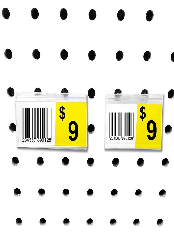 STORE FIXTURES DIRECT Pegboard Label Holder, Scannable UPC Ticket Display with Slot for Peg Wall, 2" L x 1.25" H, 20 Pack - Image 1