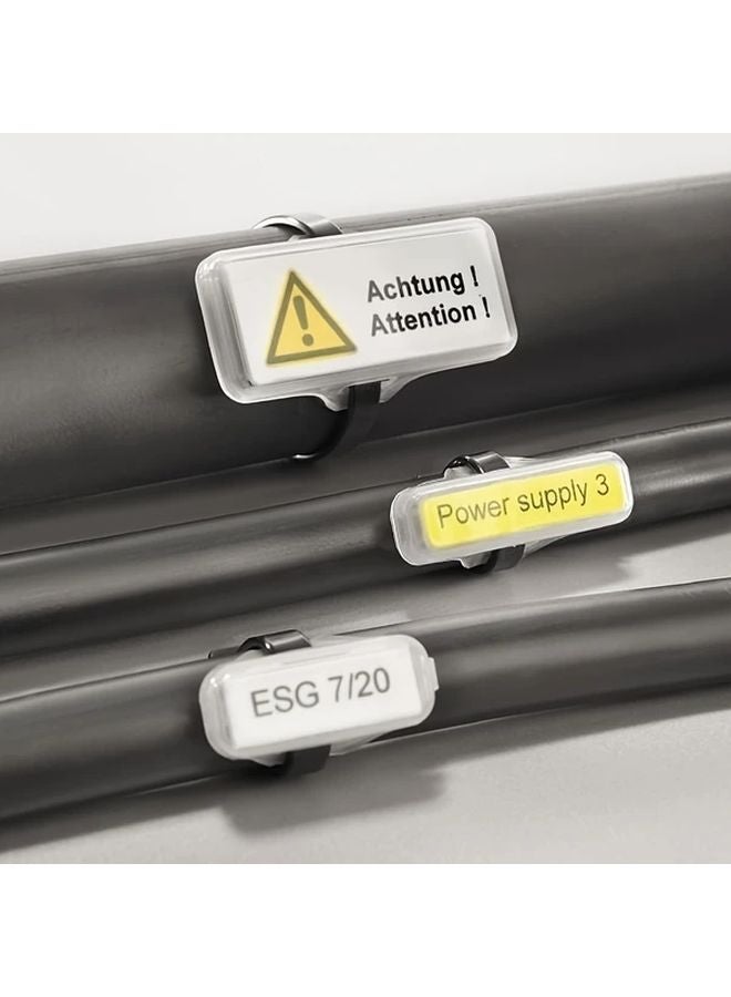 Model 4020 50pcs Clear Waterproof Cable Tagout Box Durable Dustproof Moisture Proof Plastic Nameplate With Cable Tie Labels For Organized Wire Management - Image 2