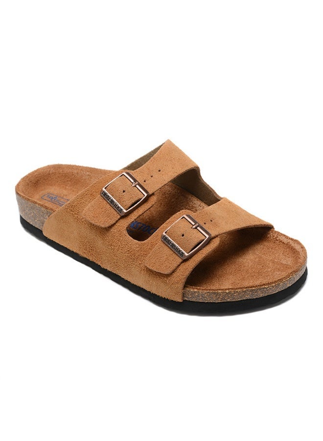 Birkenstock Style Double Buckle Casual Slides - Image 1
