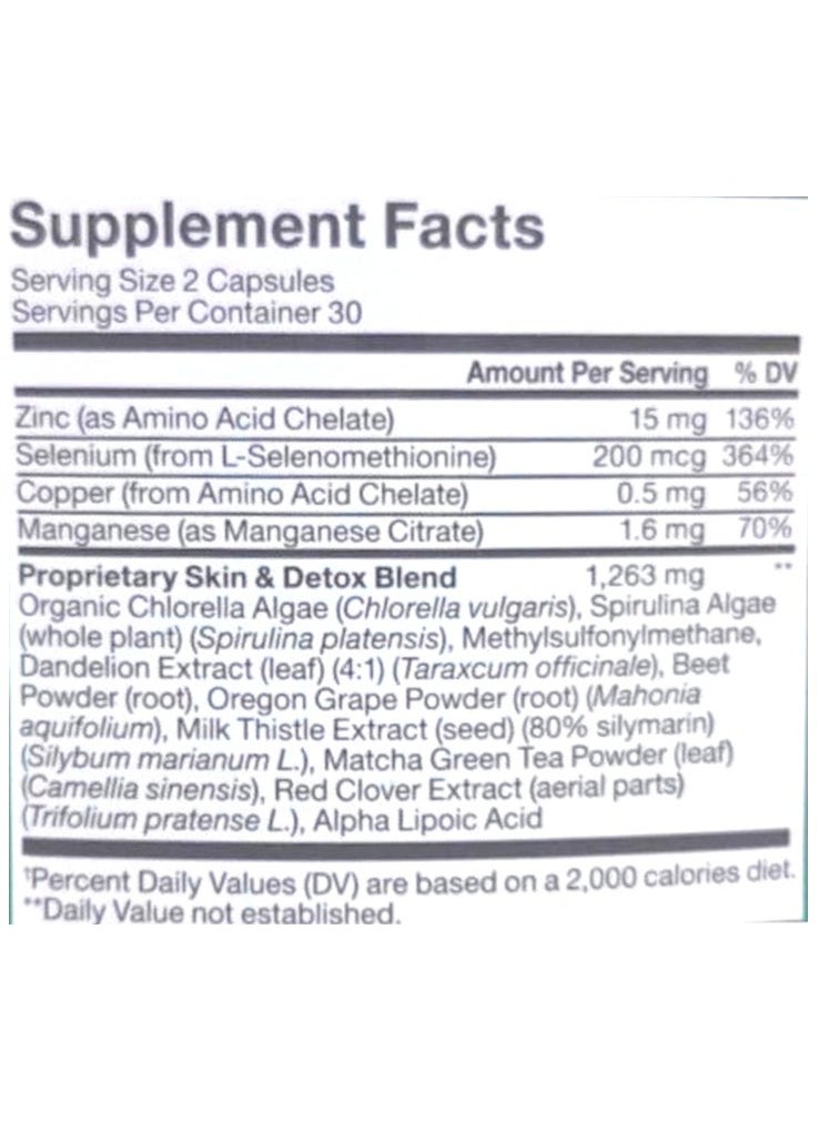 HUM - Daily Cleanse, Cleanses Body Clears Skin 60 Vegan Capsules - Image 1