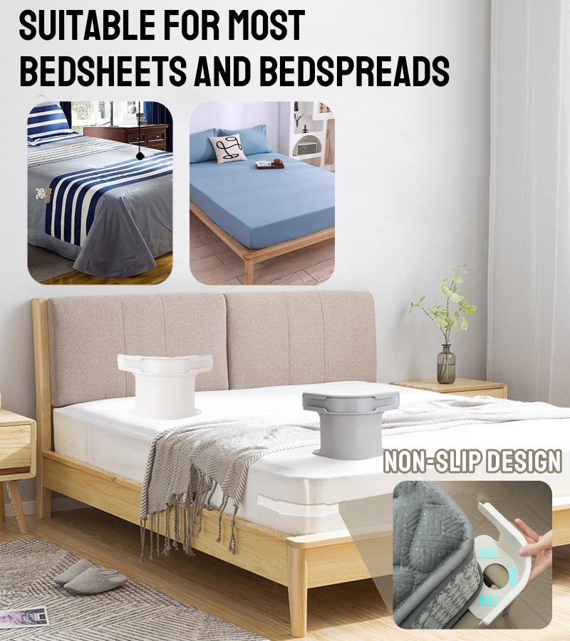 jkahh jkahh Lock Sheet Holders - 2025 New Bed Sheet Holders Keep Sheets Firm & Tight - Heavy Duty Bed Sheet Holder Corner Fitted Sheet Straps Fit All Mattress Size(White-4pcs)  - Image 5