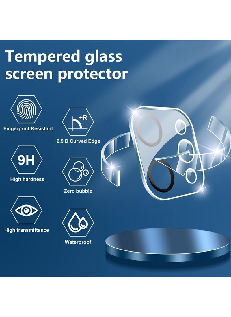 2+2 Screen Protector Compatible with iPad Pro 13 (2024, 7th Generation) with Camera Lens Protector, Tempered Glass Film HD Anti-Scratch