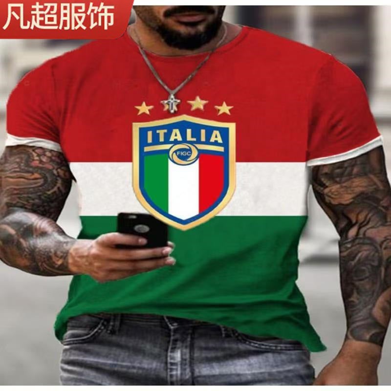 Men'S Wear Youth Slim Crewneck Cartoon Sports T-Shirt - Image 1