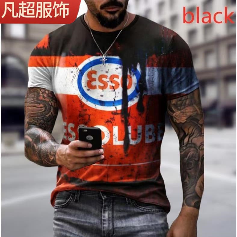 Men'S Wear Youth Slim Crewneck Cartoon Sports T-Shirt - Image 4