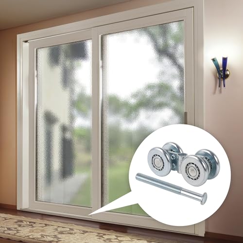 Mxfans Steel Sliding Track Roller Hanging Barn Door Rail Trolley Wheel H3-3 Replaces Stainless Steel Kit - Image 4