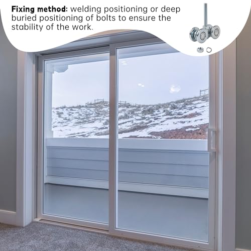 Mxfans Steel Sliding Track Roller Hanging Barn Door Rail Trolley Wheel H3-3 Replaces Stainless Steel Kit - Image 2