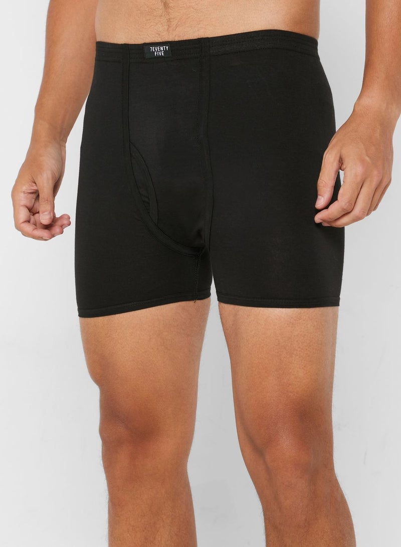 Seventy Five Basics 3 Pack Tab On Waist Boxers With Antibacterial Finish - Image 2