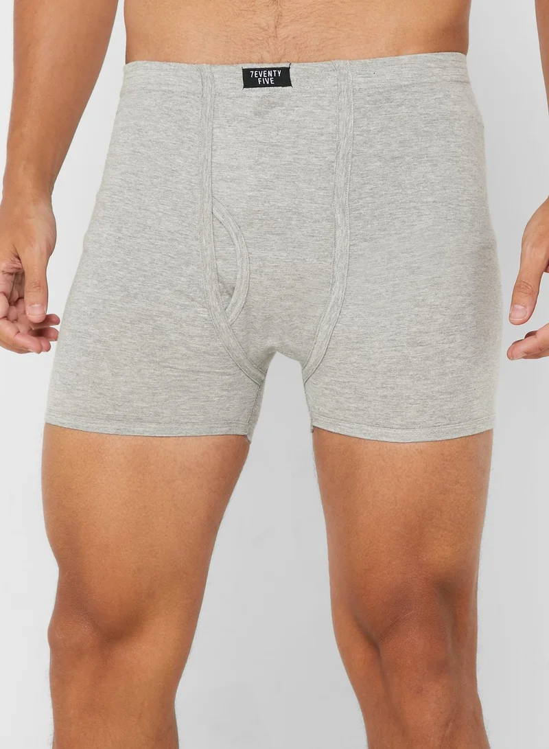 Seventy Five Basics 3 Pack Tab On Waist Boxers With Antibacterial Finish