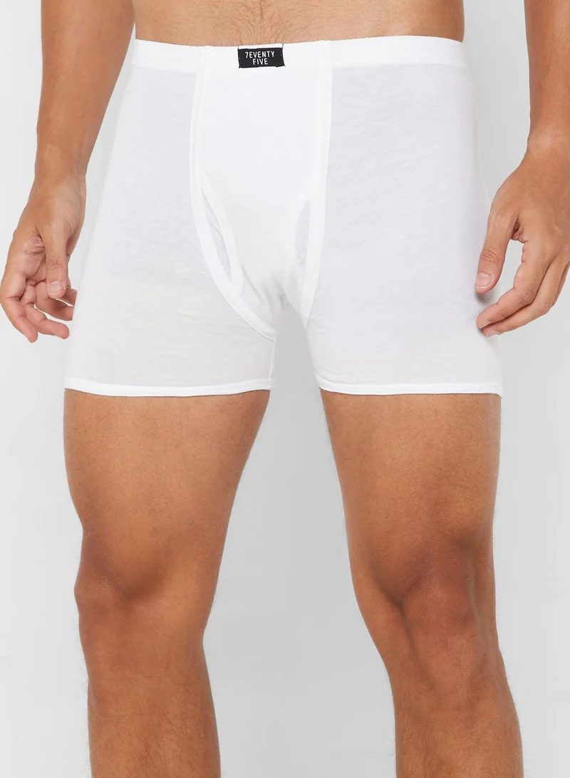 Seventy Five Basics 3 Pack Tab On Waist Boxers With Antibacterial Finish