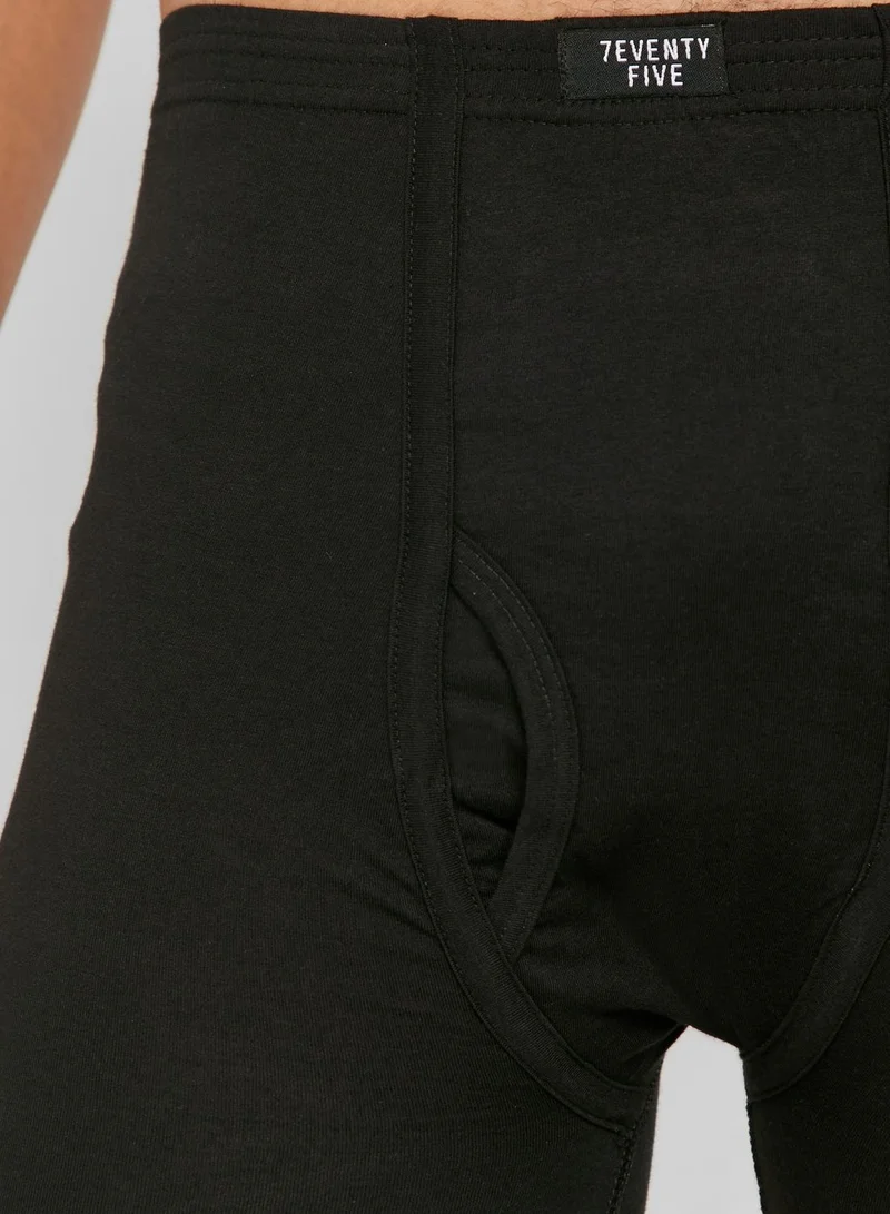 Seventy Five Basics 3 Pack Tab On Waist Boxers With Antibacterial Finish