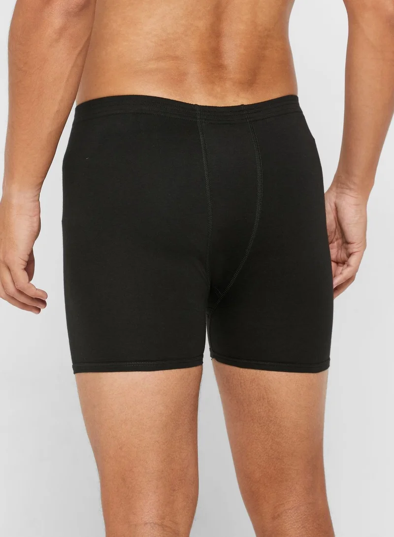 Seventy Five Basics 3 Pack Tab On Waist Boxers With Antibacterial Finish
