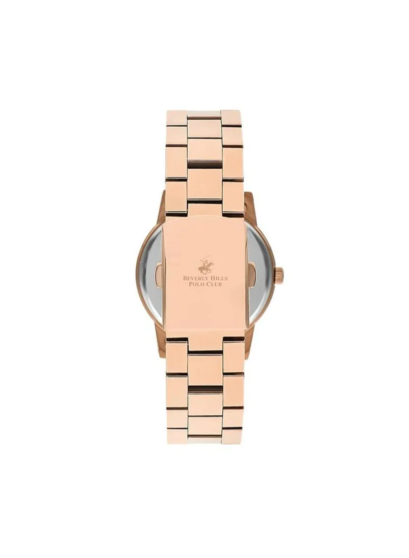 BEVERLY HILLS POLO CLUB Beverly Hills Polo Club Women's VX3J Movement Watch, Multi Function Display and Metal Strap - BP3360X.420, Rose Gold