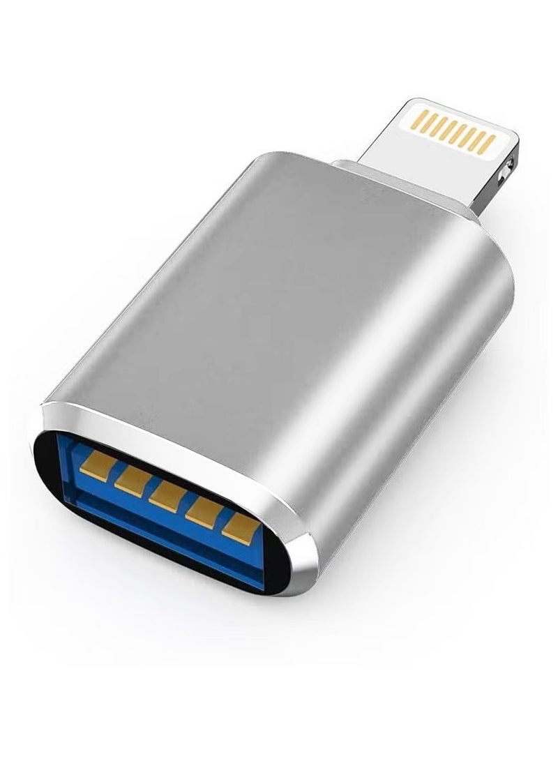 Male to USB Female Adapter OTG Cable for Apple iPhone 11 12 13 14 Mini max pro xs xr x se2 7 8plus Ipad air3 A Camera Memory Stick Connector Keyboard and Mouse Flash Drive Connection Kit Splitter - Image 1