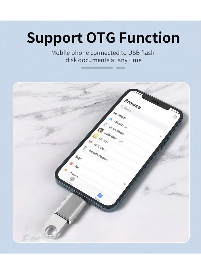 Male to USB Female Adapter OTG Cable for Apple iPhone 11 12 13 14 Mini max pro xs xr x se2 7 8plus Ipad air3 A Camera Memory Stick Connector Keyboard and Mouse Flash Drive Connection Kit Splitter - Image 4