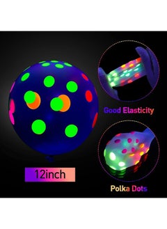 50 Pcs Glow in The Dark Balloons Neon Balloons Decoration Neon Party Supplies UV Blacklight Latex Balloons 12 Inch Reactive Fluorescent Mini Polka Dots Balloons for Neon Glow Party (Transparent) - pzsku/ZD6E02D8DE66D60475066Z/45/_/1729167794/ec8db781-484a-455d-ae59-31c6f274cc4f