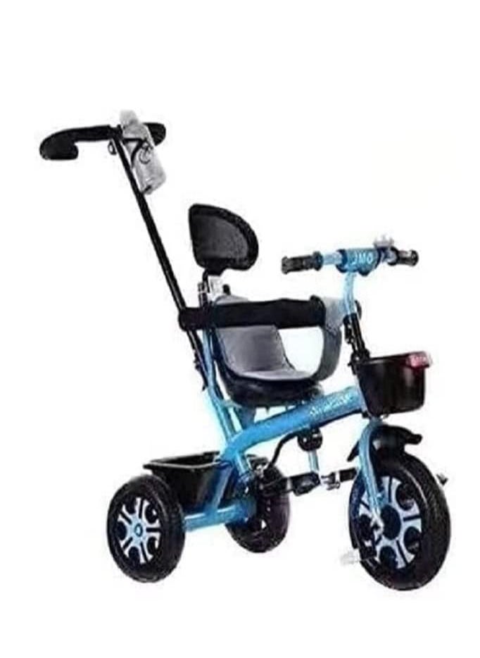 Kid's Push Bar 3-Wheel Ride-on Bike for Boys & Girls Color Blue  - Image 2