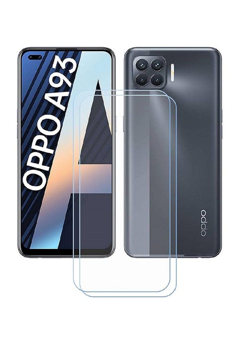 Super 2 Pieces  Tempered Glass Screen Protector Clear Designed For Oppo A93 Full Screen Coverage And Bubble Free - Image 1