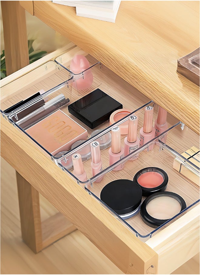 Generic drawer storage basket storage box acrylic transparent partition storage combination set  - Image 1