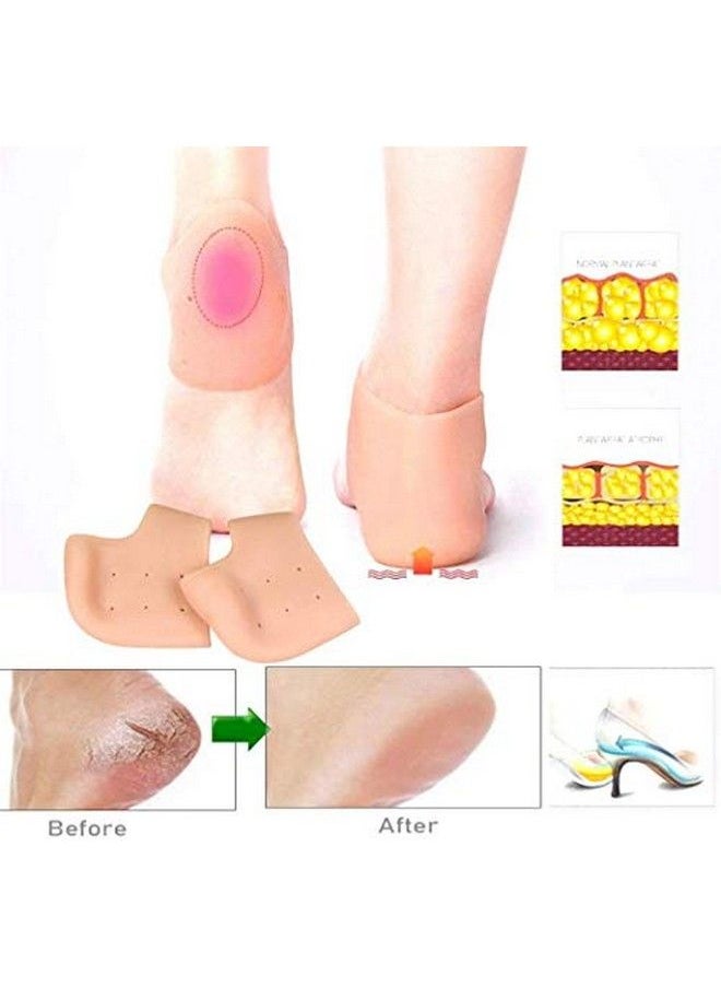 Scarlett Anti Crack Silicone Half Gel Heel And Foot Protector Moisturizing Socks for Foot Care for Men and Women Pain Relief And Heel Cracks 1 Pair (Free Size)  - Image 5