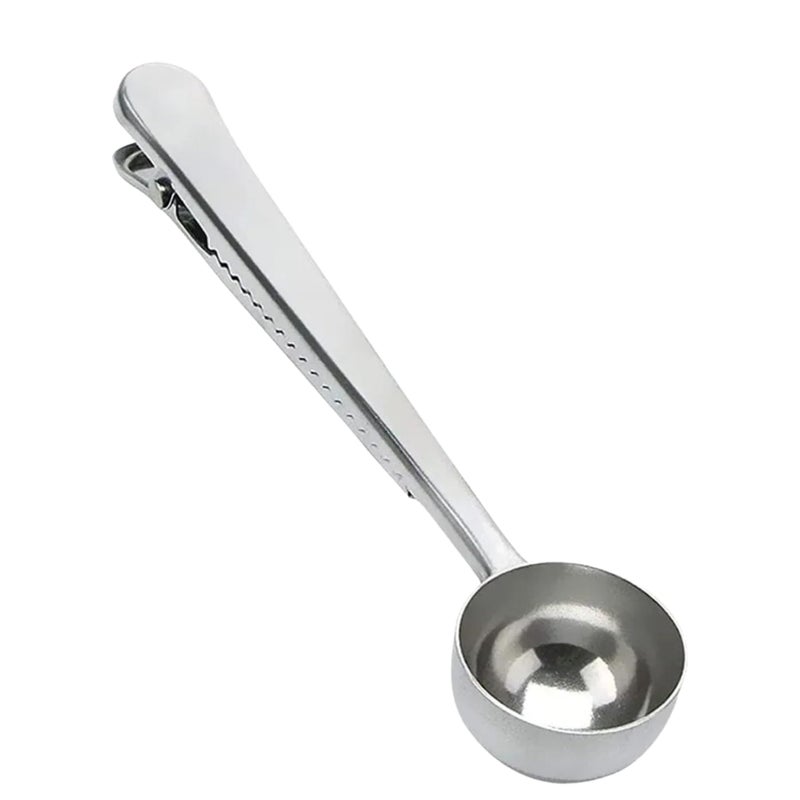 Bridge2shopping Stainless Steel Coffee Scoop with Bag Clip, Silver - Image 5
