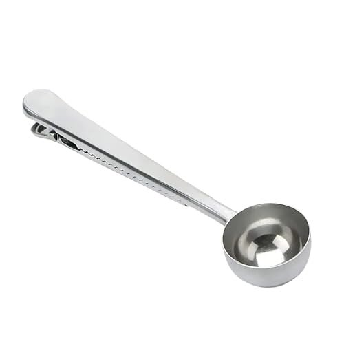 Bridge2shopping Stainless Steel Coffee Scoop with Bag Clip, Silver - Image 3