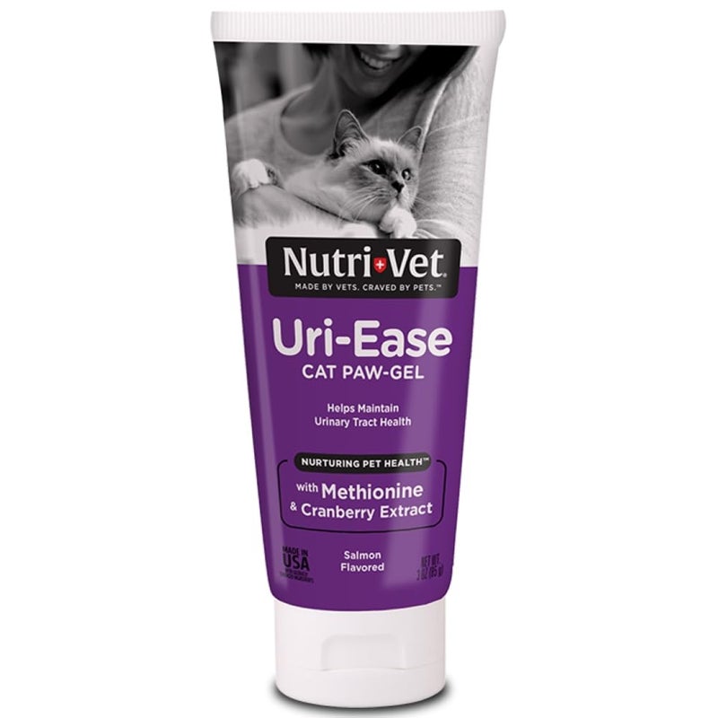 nutri vet Nutri-Vet Uri-Ease Paw Gel for Cats, Cat Urinary Vitamin, Probiotic & Prebiotic Kitten Supplies, Cranberry Supplement, Immune Support Supplement, Gut health, Salmon Flavor, 3oz - Image 1