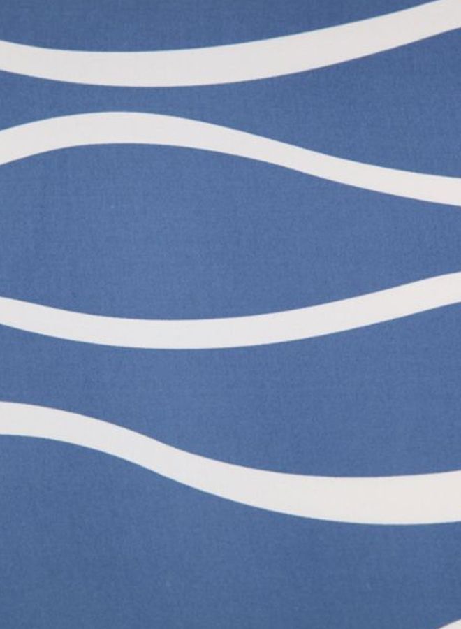 نيبمينينت غطاء أريكة بطبعة خطوط مموّجة أزرق/ أبيض - Image 3