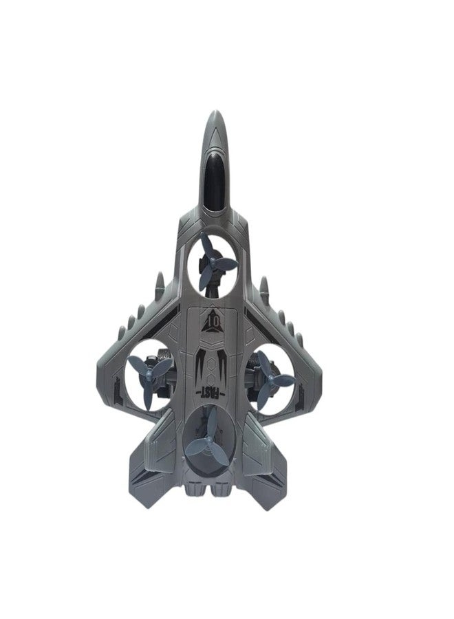 Space Enterprises Unbreakable Fighter Jet Aircraft ABS Plastic Diecast Military Airplane Aircraft Inertia Powered Warplane with Rotating Fan Pack of 1 (Multicolour) - Image 1