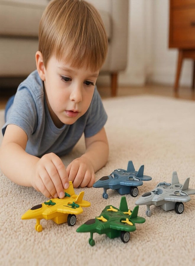 Space Enterprises Unbreakable Fighter Jet Aircraft ABS Plastic Diecast Military Airplane Aircraft Inertia Powered Warplane with Rotating Fan Pack of 1 (Multicolour) - Image 3