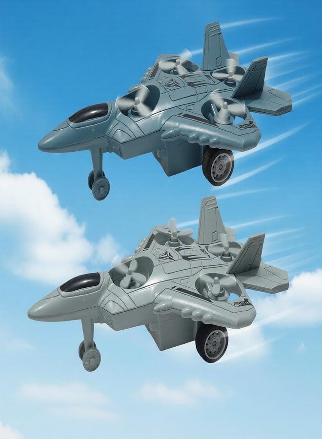 Space Enterprises Unbreakable Fighter Jet Aircraft ABS Plastic Diecast Military Airplane Aircraft Inertia Powered Warplane with Rotating Fan Pack of 1 (Multicolour) - Image 5