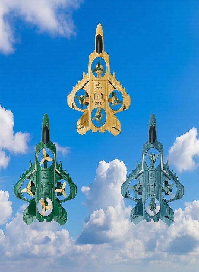 Space Enterprises Unbreakable Fighter Jet Aircraft ABS Plastic Diecast Military Airplane Aircraft Inertia Powered Warplane with Rotating Fan Pack of 1 (Multicolour) - Image 4