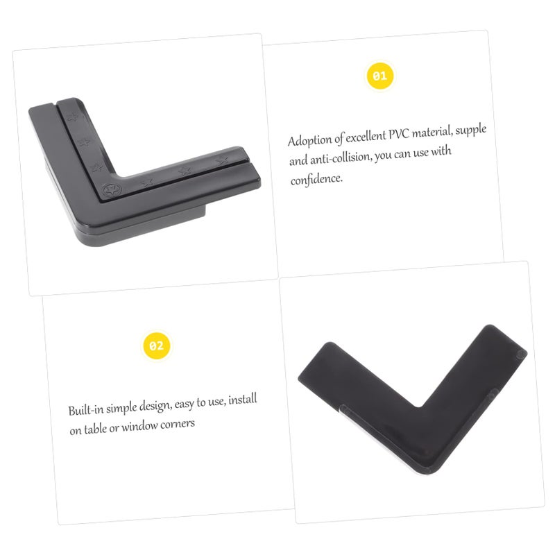 12Pcs Clear PVC Cuttable Corner Protectors Safety Door Stopper Window Guard Edge Protectors - Image 3