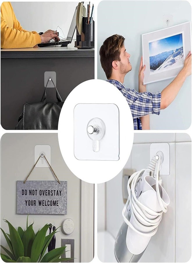 NOOM Picture Hangers, 18pcs Self Adhesive Picture Hangers Hooks Waterproof Adhesive Wall Hooks Wall Picture Hanger Heavy Duty Wall Hangers Without Nails for Hanging for Home Kitchen Bathroom Office - Image 5