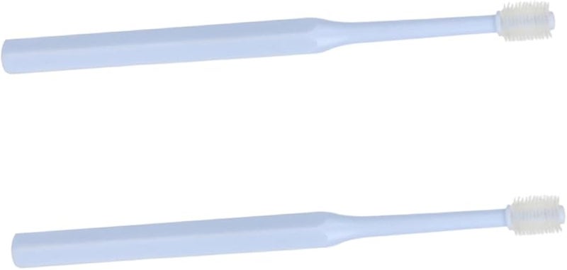 مجموعة فرشاة أسنان للحيوانات الأليفة مكونة من قطعتين للكلاب والقطط، بشعيرات ناعمة ومقبض مريح - Image 2