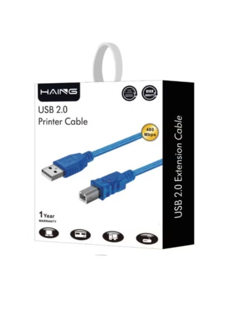 Haing USB 2.0 A-B CABLE BLUE 1.5M - Image 5