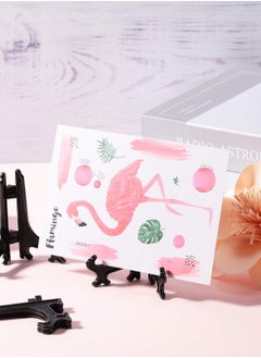 Y&D Mini Transparent Easel, 24 Pieces Ceramic Plate Photo Frame Craft Plastic Display Stand Holder Home Desktop Decor Accessories for Wedding Hotel Party (5 Inch)  - Image 3