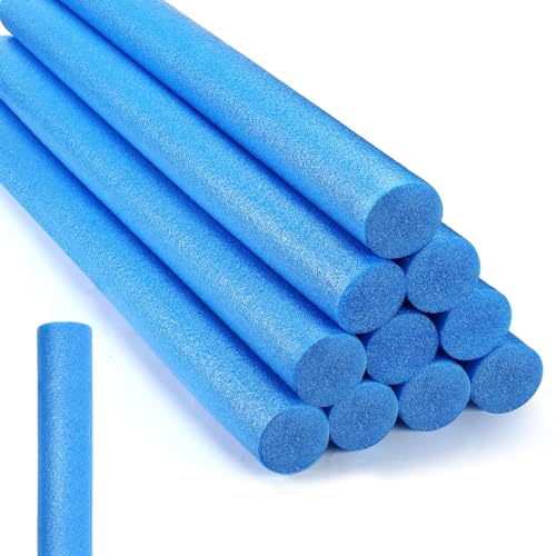 Kathfly 12 Pcs Floating Pool Noodles Foam Tube 15 x 35 Inches Floating Foam Tube Round Solid Noodle for Adults Swimming Craft ProjectBlue - Image 1