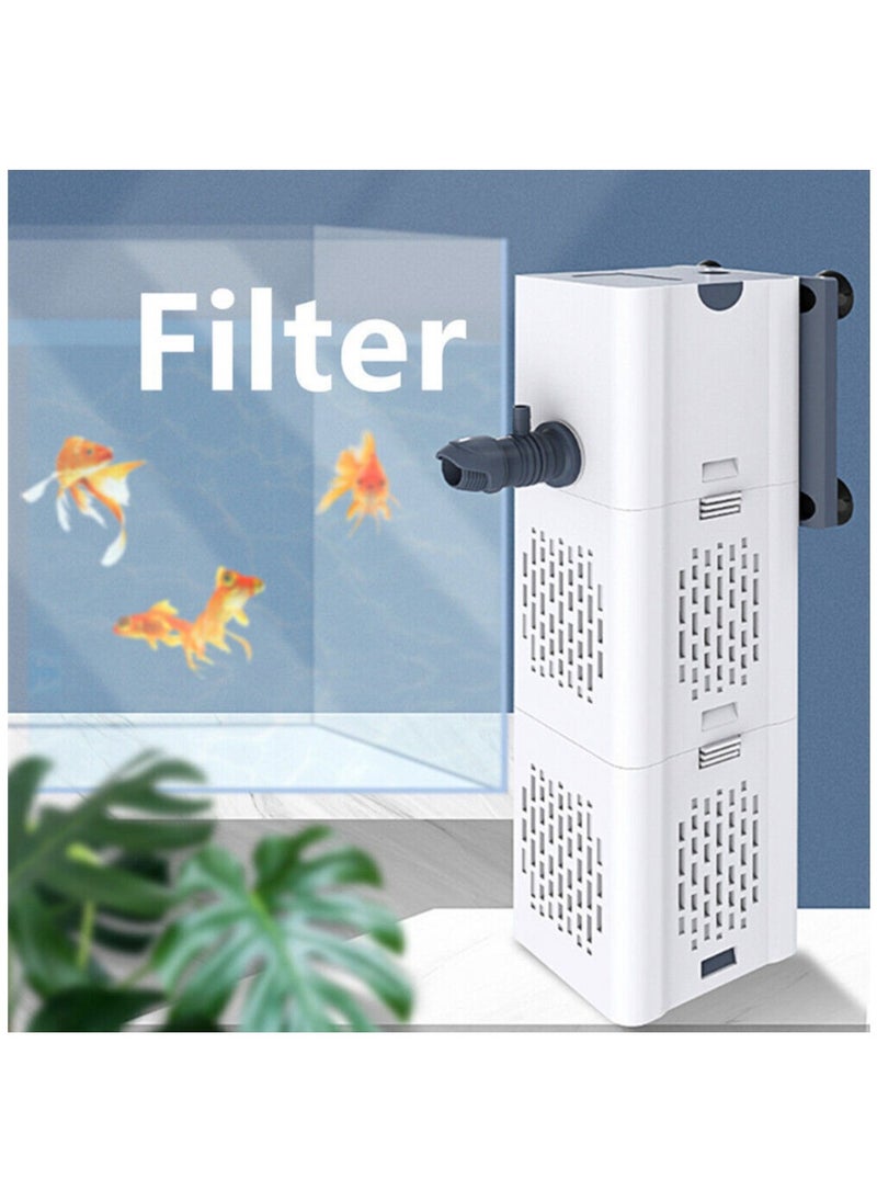 Generic - 4 in 1 Submersible Aquarium Filter Pump Silent Aerator w/ Adjustable Water Flow - Image 1